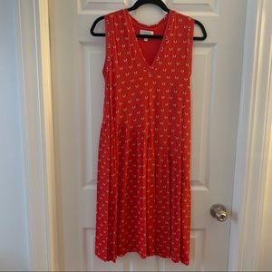 & Other Stories Red Butterfly Dress